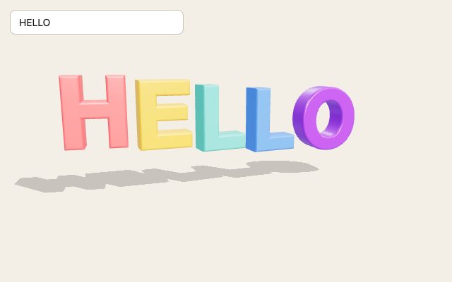 Preview of the 3D text demo